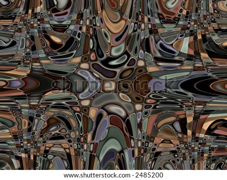 earth toned glass tiling abstract