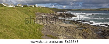 the coastal footpath between haymer bay rock and polzeath the cornish coast cornwall england uk