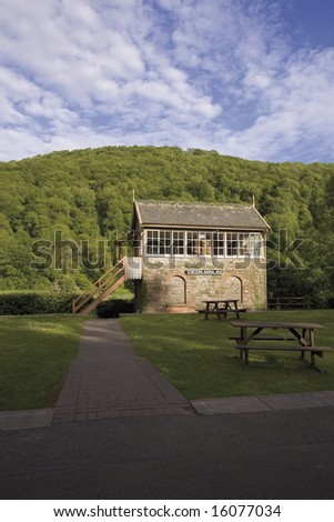 tintern railway station country park footpath and picnic area the valley of the river wye tintern monmouthshire wales