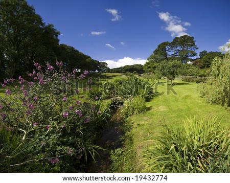 garden estuary of the river avon avedon gifford south hams devon england uk