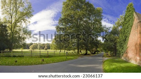 country lane the packwood estate warwickshire midlands england uk