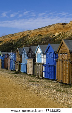 the holiday resort of barton on sea on the hampshire coast, england, south coast, uk