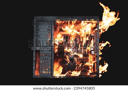 Similar – burn..out Computer Screen