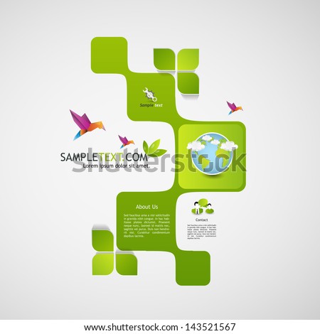 green abstract web design