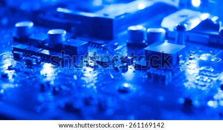 Blue abstract tech background