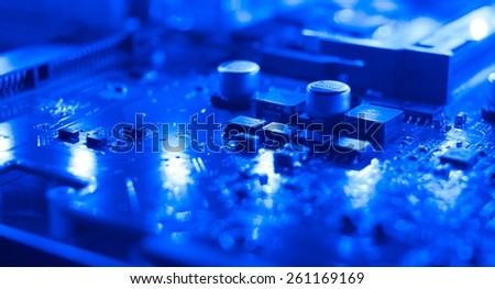 Dark blue technology computer electronic background
