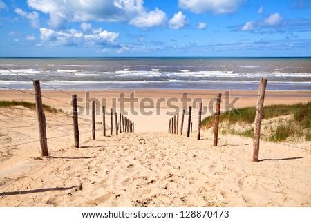 Similar – Image, Stock Photo North Sea surf in the evening light