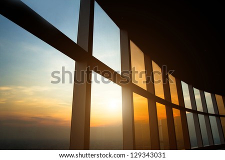 Similar – Image, Stock Photo Rows of windows of a business building built in roman travertine marble