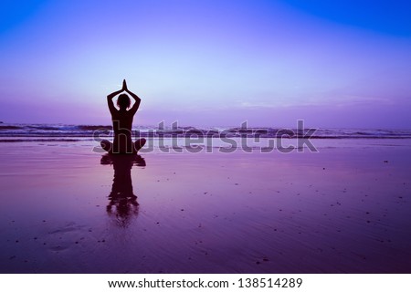 yoga on the beach, meditation