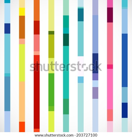 Vector Set of Beautiful Vertical Colorful Bars