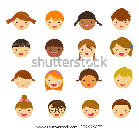 Children Faces Clipart | Free download on ClipArtMag