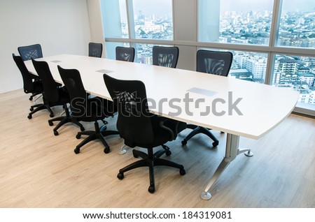 shot of an empty business meeting and conference room