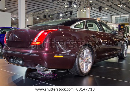 GUANGZHOU, CHINA - DEC 27: A Jaguar car on display at the 8th China international automobile exhibition on December 27, 2010 in Guangzhou China.