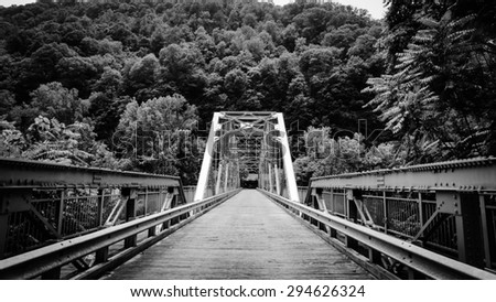black and white road steel bridge