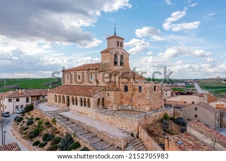 church Santa Maria del Rivero, romanesque style landmark and public monument from 12th century, in San Esteban de Gormaz, Soria, Spain, Europe Foto d'archivio © 