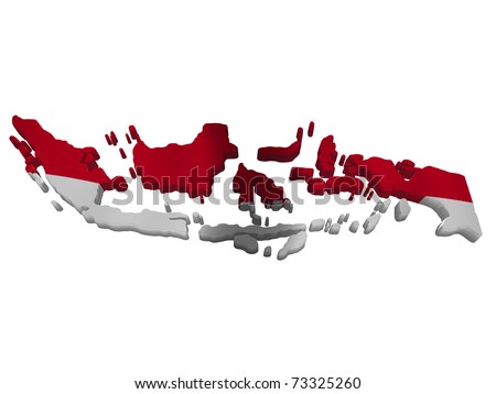 Flag And Map Of Indonesia Stock Photo 73325260 : Shutterstock