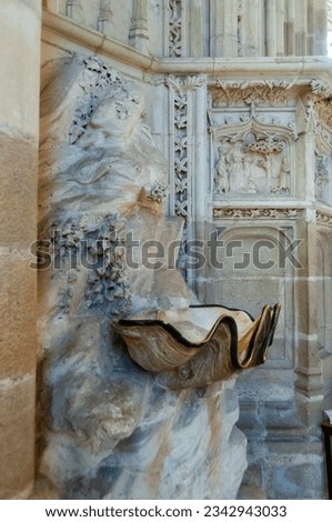 NANTES, FRANCE - SEPTEMBER 12, 2017: cathedral interior, Tridacna, Cathedral of St. Peter and St. Paul of Nantes, Nantes Cathedral, France Stock fotó © 