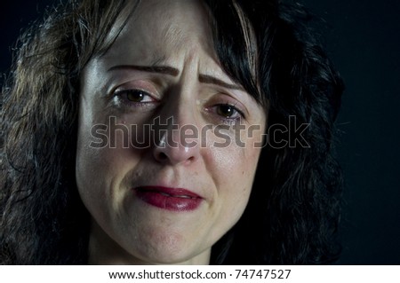 Woman In Makeup Crying Stock Photo 74747527 : Shutterstock