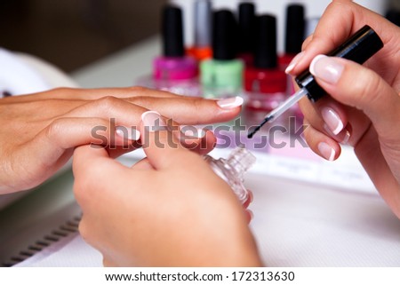 Manicure at the spa