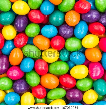 Sweet color candy. Close-up of colorful candy. Background of candy