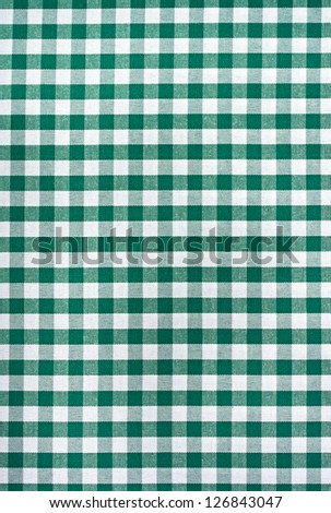 Green and white tablecloth. Provence style.