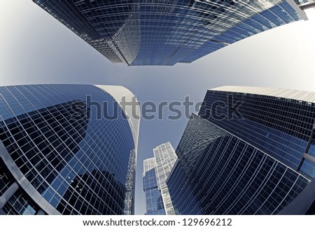 MOSCOW - FEBRUARY 24: The Moscow International Business Center, Moscow-City on FEBRUARY 24, 2013 in Moscow. Construction of Moscow-City is the first step in creating a district of Moscow \