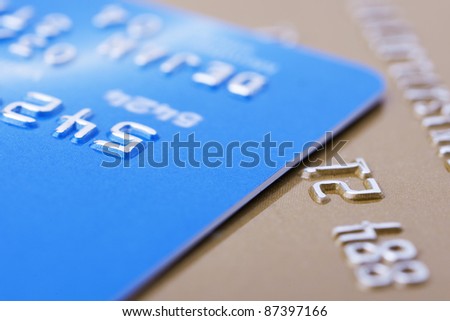 Credit cards background, shallow depth of field