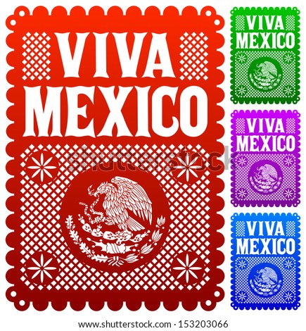 Viva Mexico - mexican holiday vector decoration