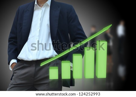 Businessman show chart stat