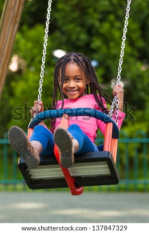 Similar – Image, Stock Photo Toddler playing at playground