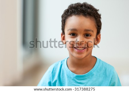 Portrait of a cute little African American boy smiling ストックフォト © 