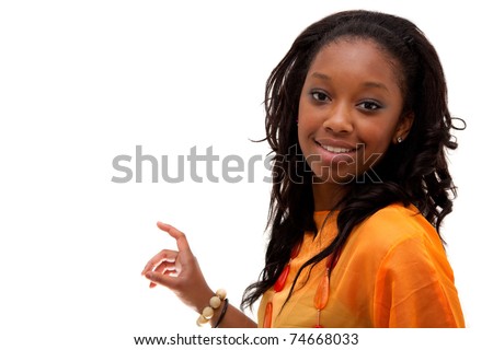 Young black woman smiling