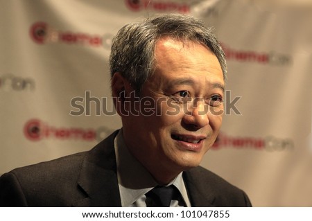 LAS VEGAS - APR 26: Ang Lee promotes \'Life Of PI\' at CinemaCon, the official convention of the National Association of Theater Owners at Caesars Palace on April 26, 2012 in Las Vegas, Nevada