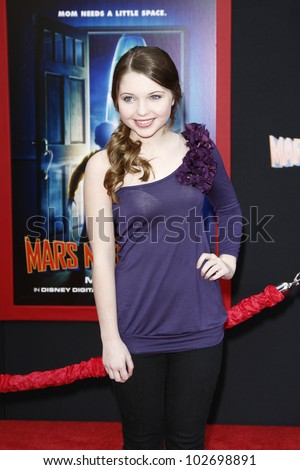 LOS ANGELES - MARCH 6: Sammi Hanratty at the World Premiere of \'Mars Needs Moms\' held at the El Capitan Theater in Los Angeles, California on March 6, 2011