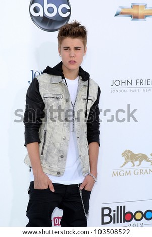 LAS VEGAS - MAY 20: Justin Bieber at the 2012 Billboard Music Awards held at the MGM Grand Garden Arena on May 20, 2012 in Las Vegas, Nevada
