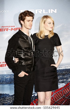 BERLIN - JUN 20: Andrew Garfield, Emma Stone at the photo call for \