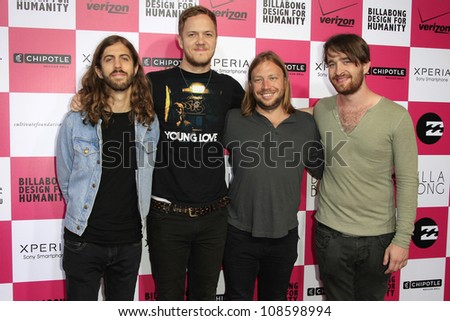 LOS ANGELES - JULY 25: Imagine Dragons at Billabong's 6th Annual Design For Humanity Event at Paramount Studios on July 25, 2012 in Los Angeles, California