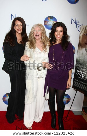 LOS ANGELES - DEC 13:  Joely Fisher, Connie Stevens, Tricia Leigh Fisher arrive to the \'Saving Grace B. Jones\' Premiere at ICM Screening Room on December 13, 2012 in Century City, CA