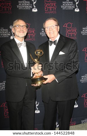 BEVERLY HILLS - JUN 16: Rand Morrison, Charles Osgood with the Outstanding Morning Program award for \'CBS Sunday Morning\' at the 40th Annual Daytime Emmy Awards on June 16, 2013 in Beverly Hills, CA