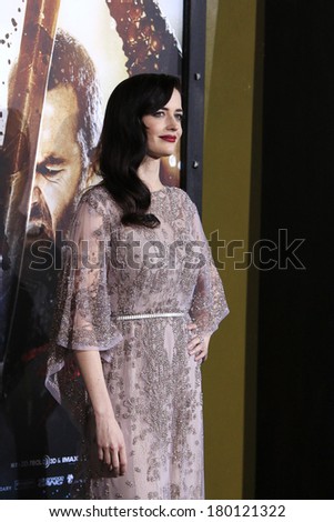 LOS ANGELES - MAR 4: Eva Green at the Premiere of \'300: Rise Of An Empire\' held at TCL Chinese Theater on March 4, 2014 in Los Angeles, California