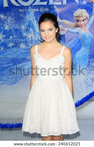 LOS ANGELES - NOV 19: Bailee Madison at the premiere of Walt Disney Animation Studios\' \'Frozen\' at the El Capitan Theater on November 19, 2013 in Los Angeles, CA