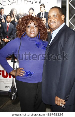 LOS ANGELES - APR 12: Loretta Devine and husband at the World Premiere of \'Death At A Funeral\' held at the Arclight Theater in Los Angeles, California on April 12, 2010