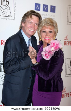 LOS ANGELES - MAR 18:  Nigel Lythgoe; Mitzi Gaynor arrives at the Professional Dancer\'s Society Gypsy Awards at the Beverly Hilton Hotel on March 18, 2012 in Los Angeles, CA