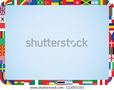 World Flags Frame With Rounded Corners Vector Illustration - 122001565 ...