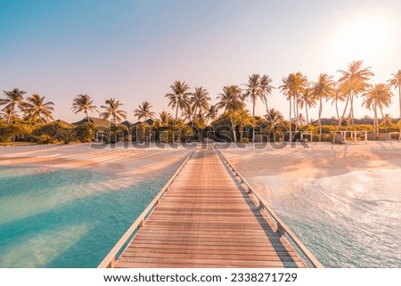 Image, Stock Photo On a jetty at the lake there is a sign in the colour red with the inscription “Limit for non-swimmers