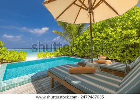Similar – Image, Stock Photo Terrace with chair in the green