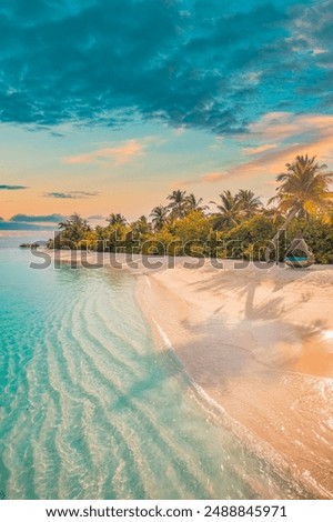 Similar – Image, Stock Photo Sunset by the sea