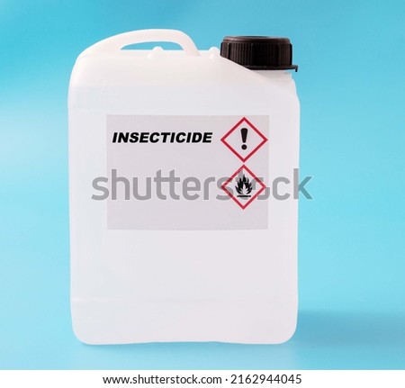 Insecticide agricultural chemicals in a plastic can Stock foto © 