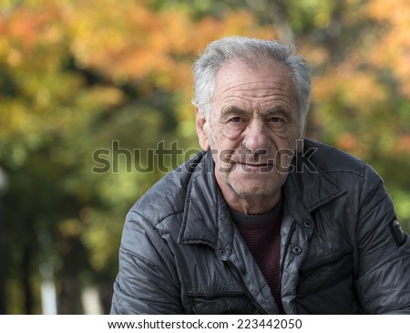 portrait of an handsome old italian man