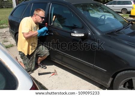 Thief steals car